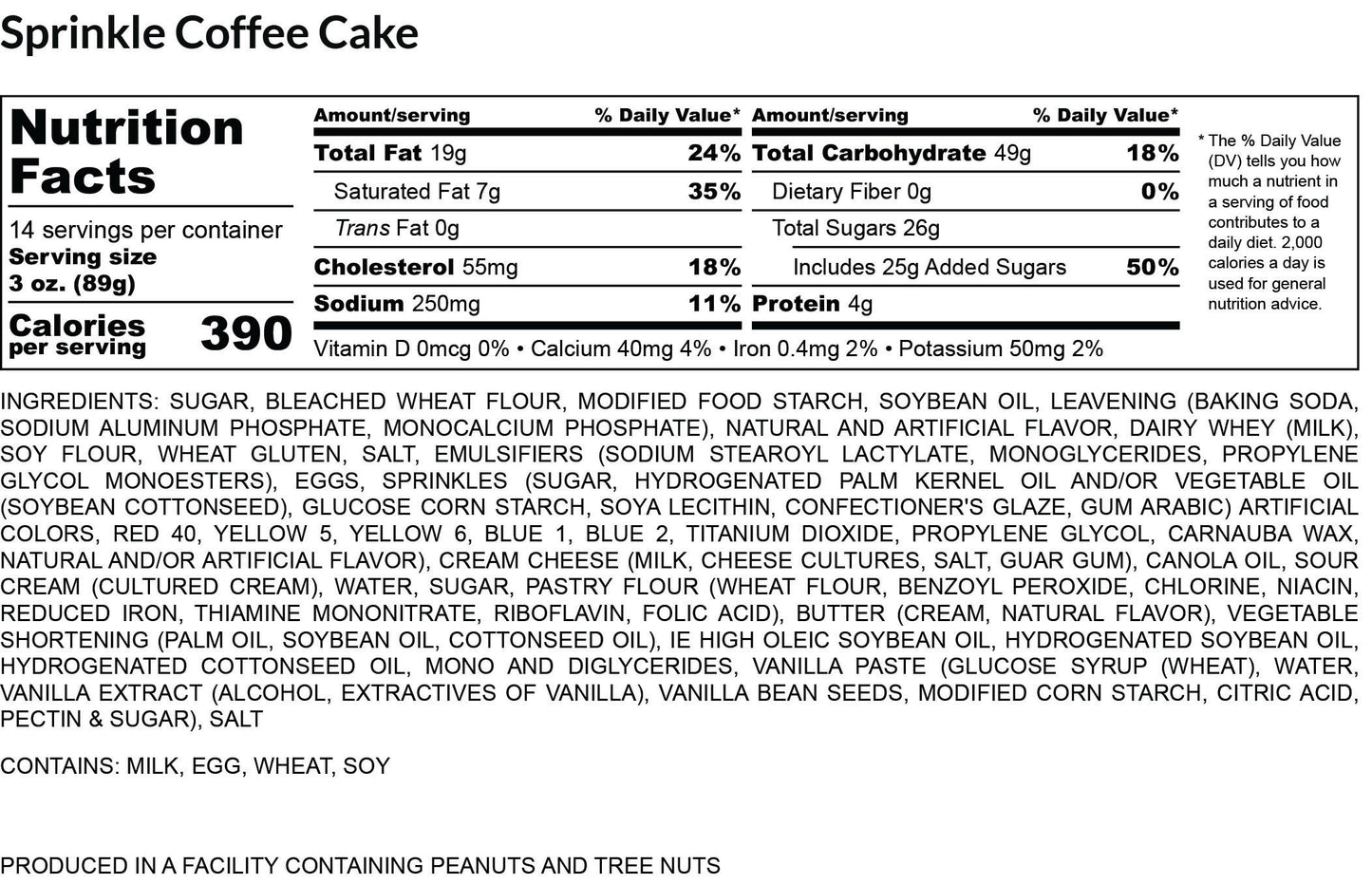 Sprinkle Coffee Cake