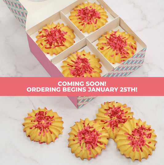 Valentine’s Day Sprinkle Cookies- 12 ct